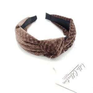 Lulla Collection Bindya Brown Velvet knotted Headband